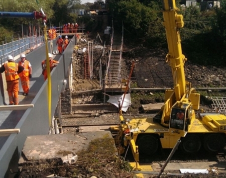 Road Rail Cranes on site